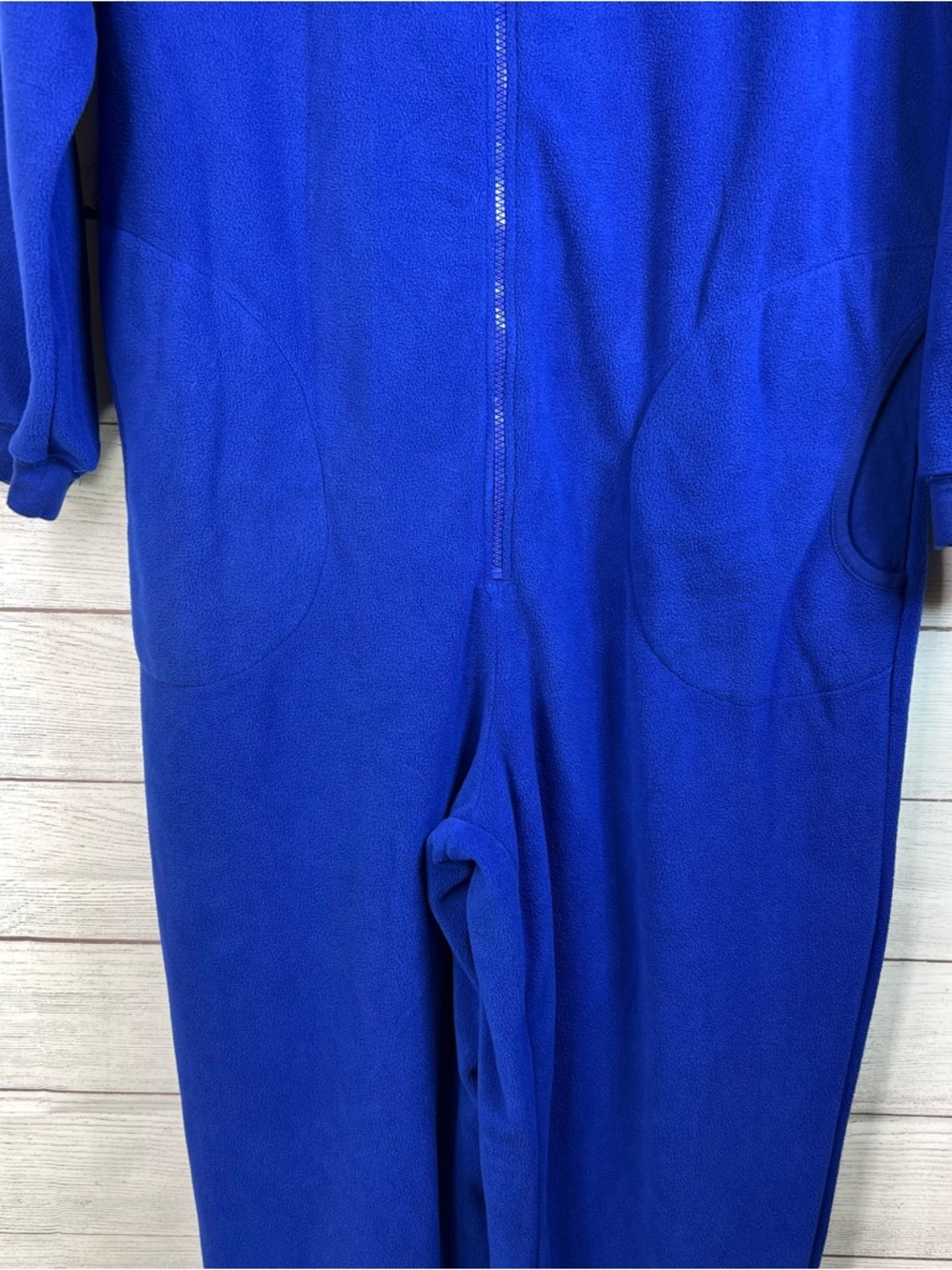 Nick & Nora Sleepwear Women’s Blue One Piece Pajamas Sock Monkey Footed XL Retro - Picture 5 of 11